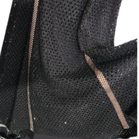 ALYCE PARIS Beaded Full Plunge Neckline Sleeveless Full Length Gown Black Size 2 - Picture 12 of 14